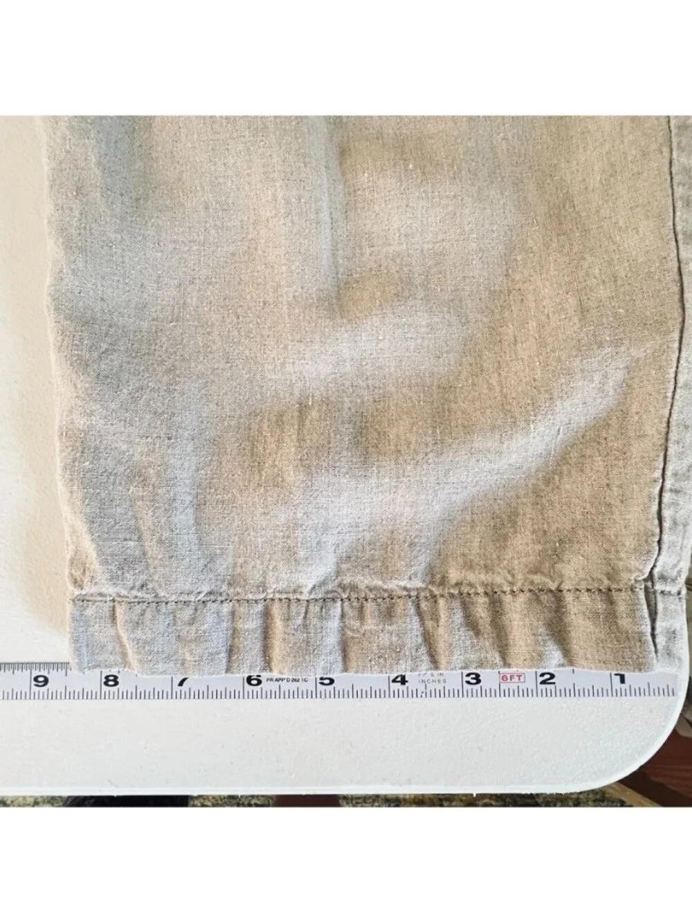 Eileen Fisher XL Tan Linen Barrel Leg Pants Cropped Relaxed Lagenlook Coastal